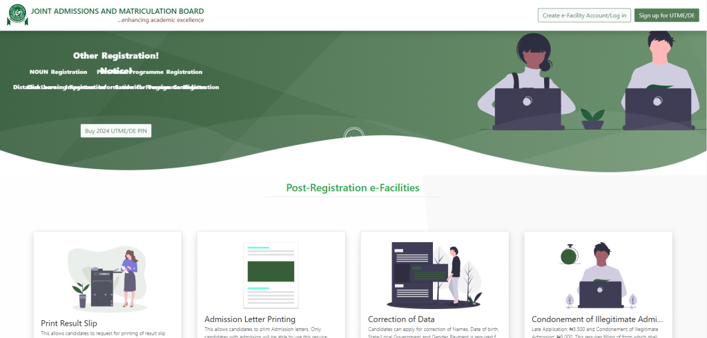 Visit the JAMB Portal
